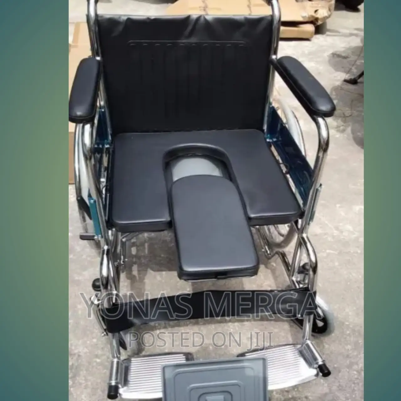 ATAAY Mobile Commode Wheelchair Portabl Elderly Commode