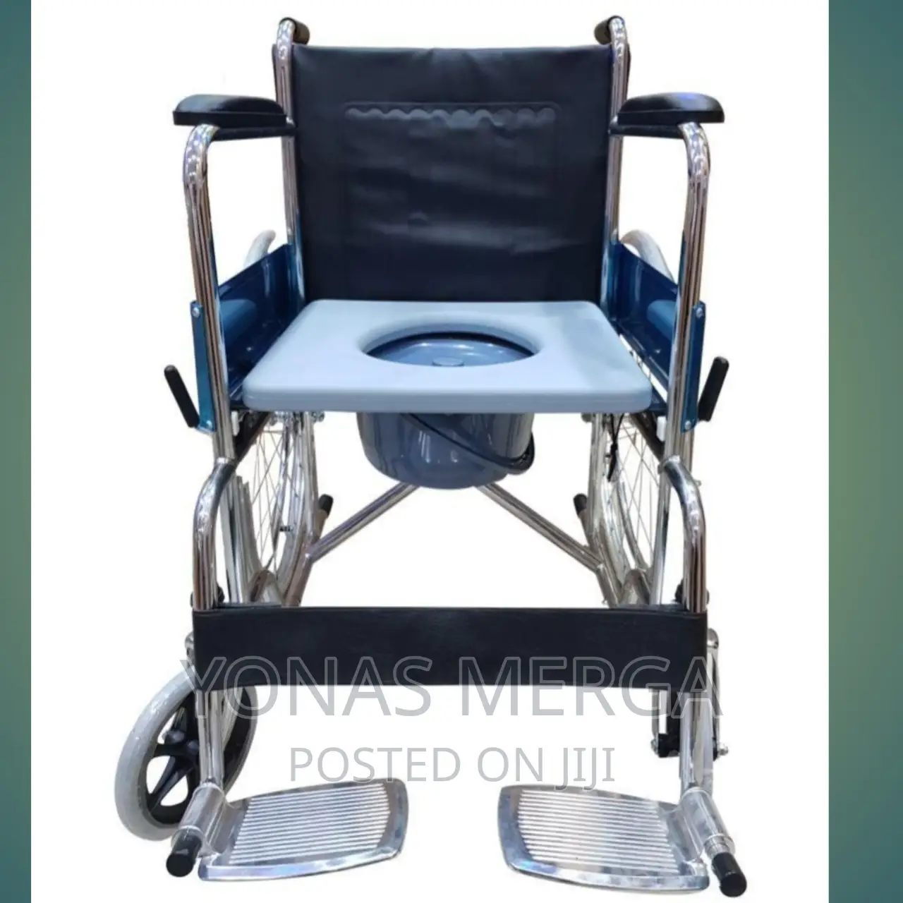 Wheelchair,Aluminum Alloy Chair Folding Withtoilet Seat