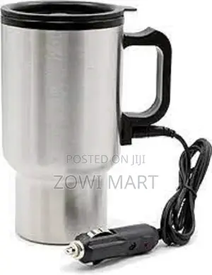 Photo - Car Travel Electric Mug Silver Double Wall Stainless Steel