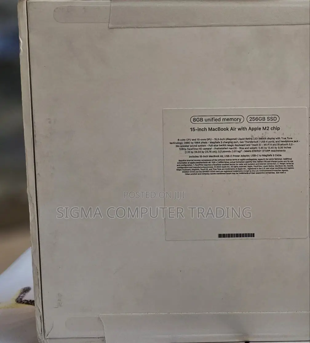 New Laptop Apple MacBook Air 2023 M2 8GB Apple M2 SSD 256GB