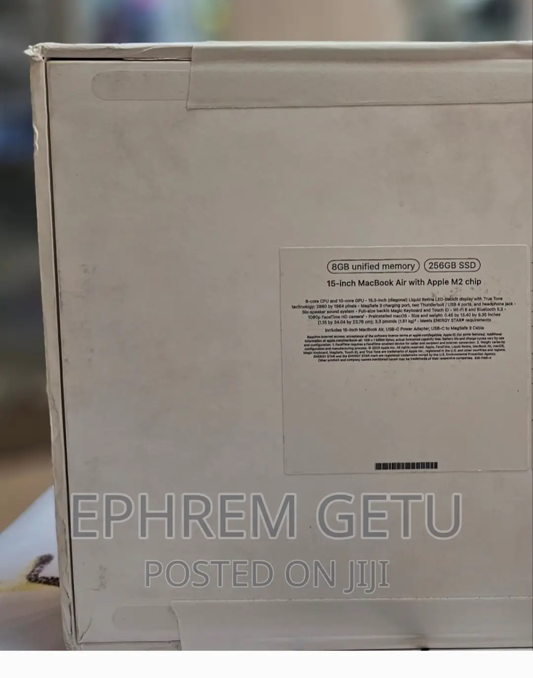 New Laptop Apple MacBook Air 2022 M2 8GB Apple M2 SSD 256GB