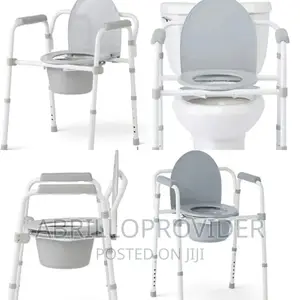 Photo - Toilet, Raised Toilet 3-in-1 Steel Folding Commode Chair