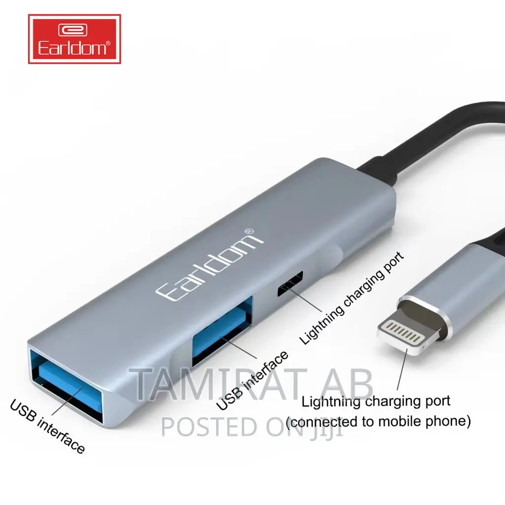 Earldom ET-HUB11 3in1 Lightning OTG Adapter