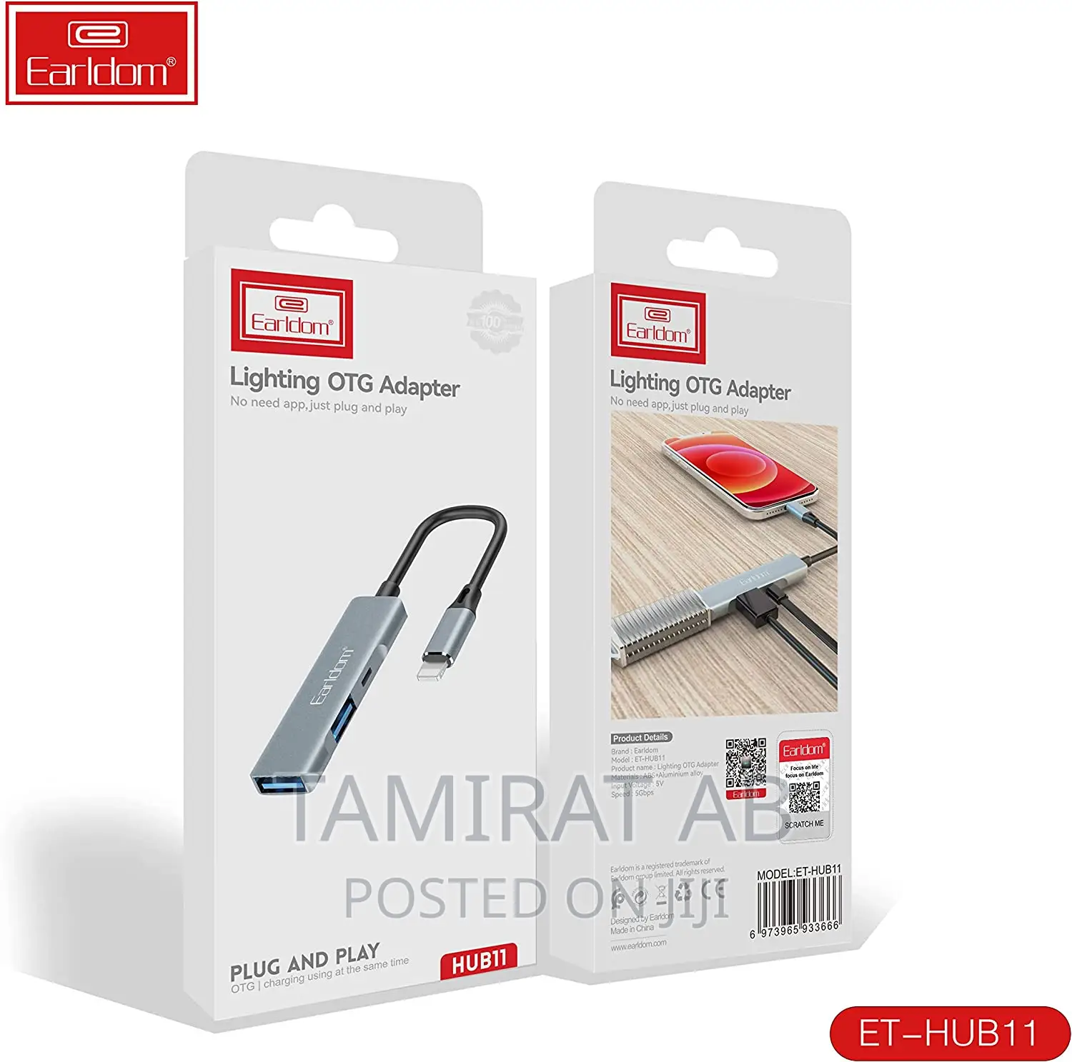 Earldom ET-HUB11 3in1 Lightning OTG Adapter