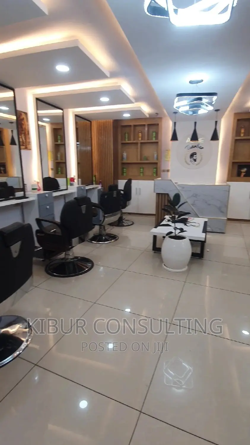 Men Barbershop Interior Design Finishing