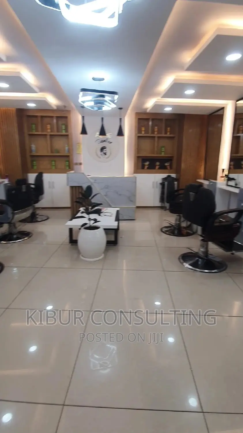 Men Barbershop Interior Design Finishing