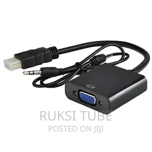 Photo - HDMI to VGA Converter With Audio- Black HDMI to VGA Converte