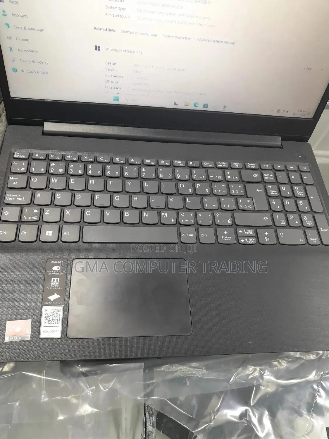 New Laptop Lenovo Ideapad 3 12GB AMD SSD 256GB