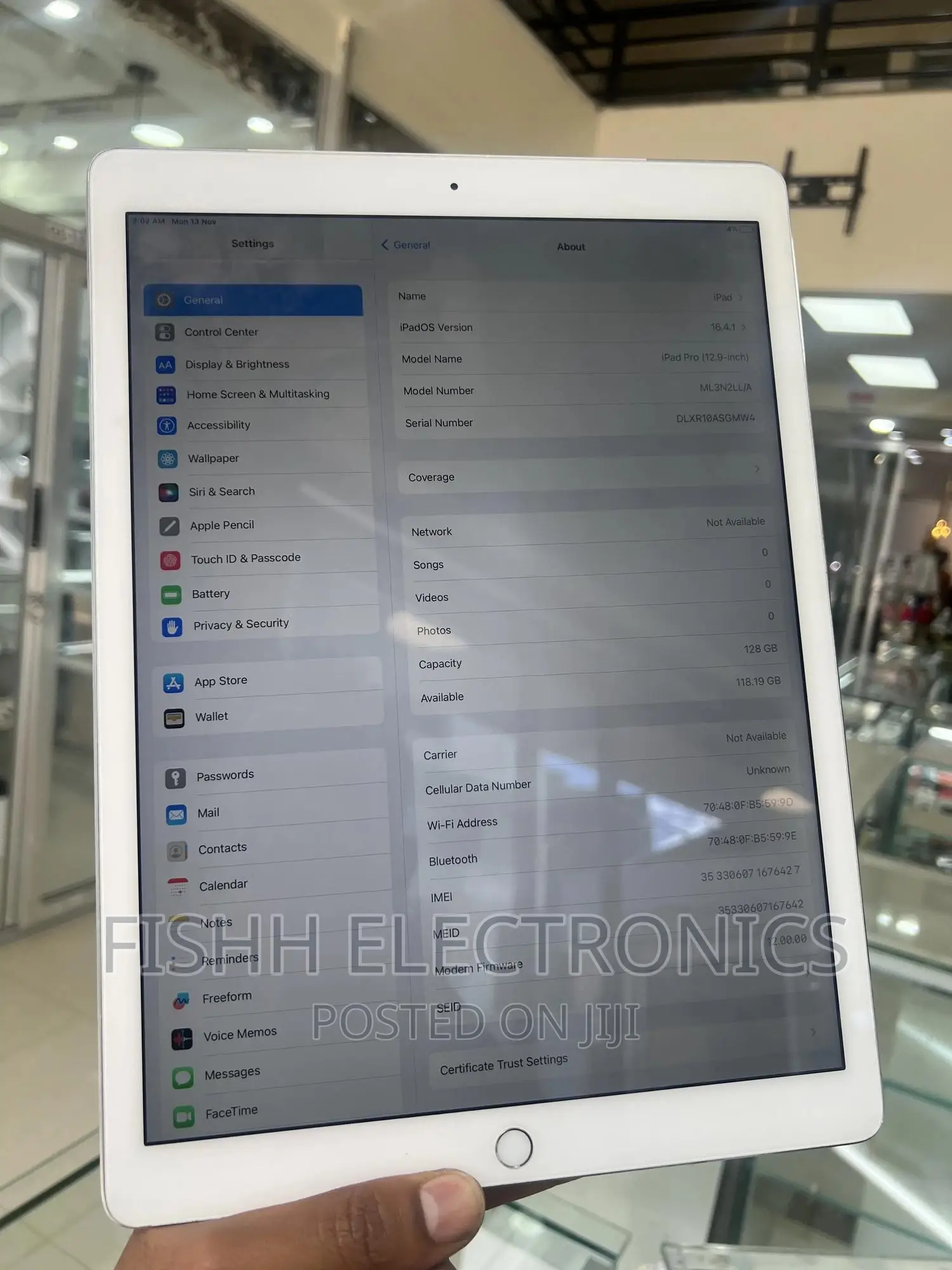 Apple iPad Pro 12.9 (2018) 128 GB Silver