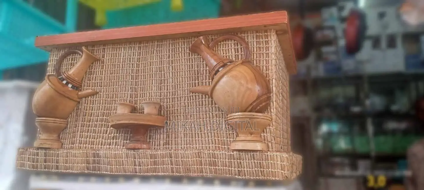 Hand Carved Eritrean Ethiopian Traditional REKEBOT ረከቦት