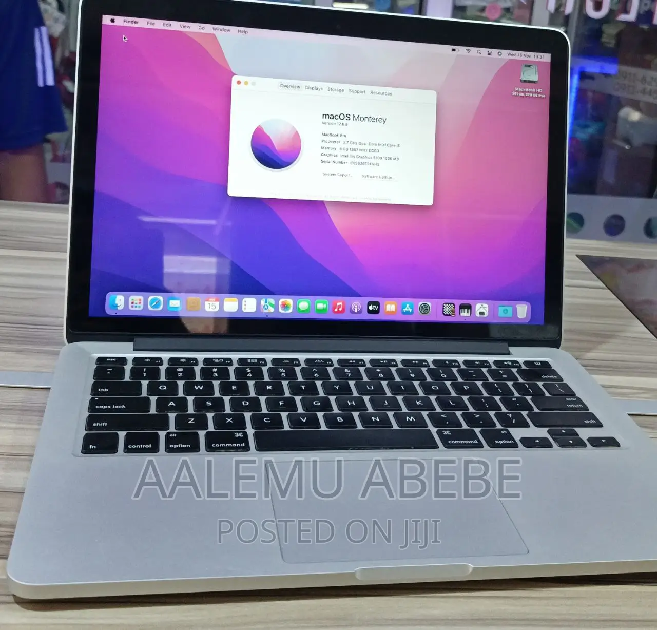 New Laptop Apple MacBook Pro 2016 8GB Intel Core I5 SSD 256GB