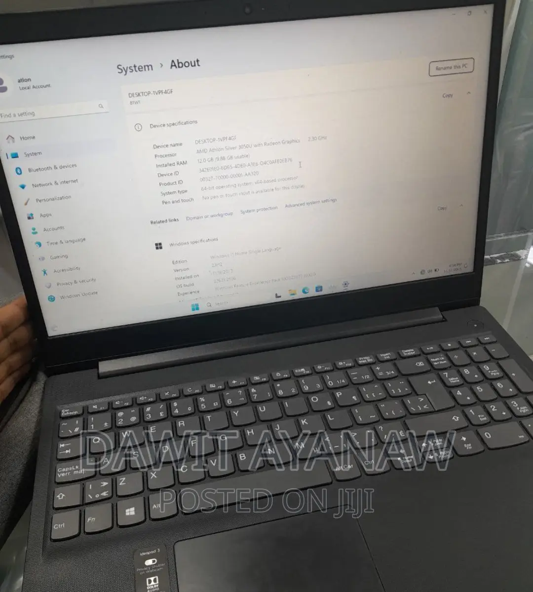 New Laptop HP 12GB AMD SSD 256GB