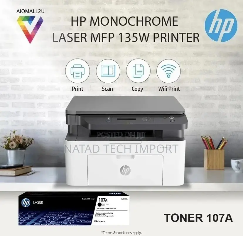 Hp 135w MFP Print Scan Copy