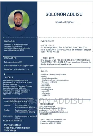 Water Resource Irrigation Engineer