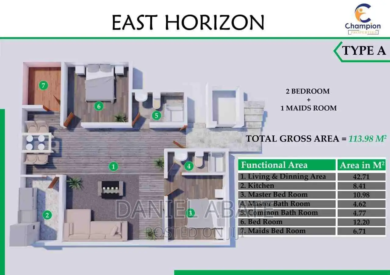 Furnished 2bdrm Apartment in Estifanos Real, Yeka for sale