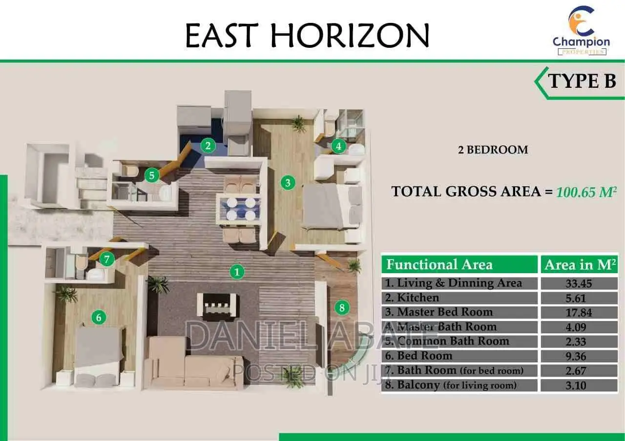 Furnished 2bdrm Apartment in Estifanos Real, Yeka for sale