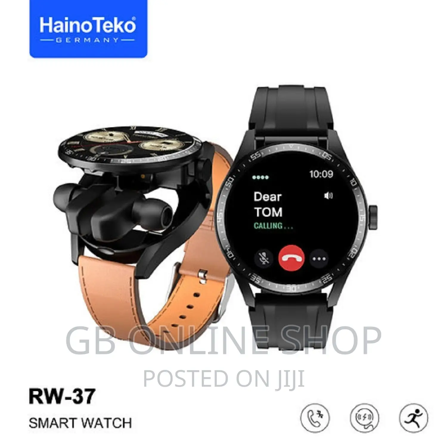 Haino Teko Germany RW-37 Smart Watch and Bluetooth Earbuds
