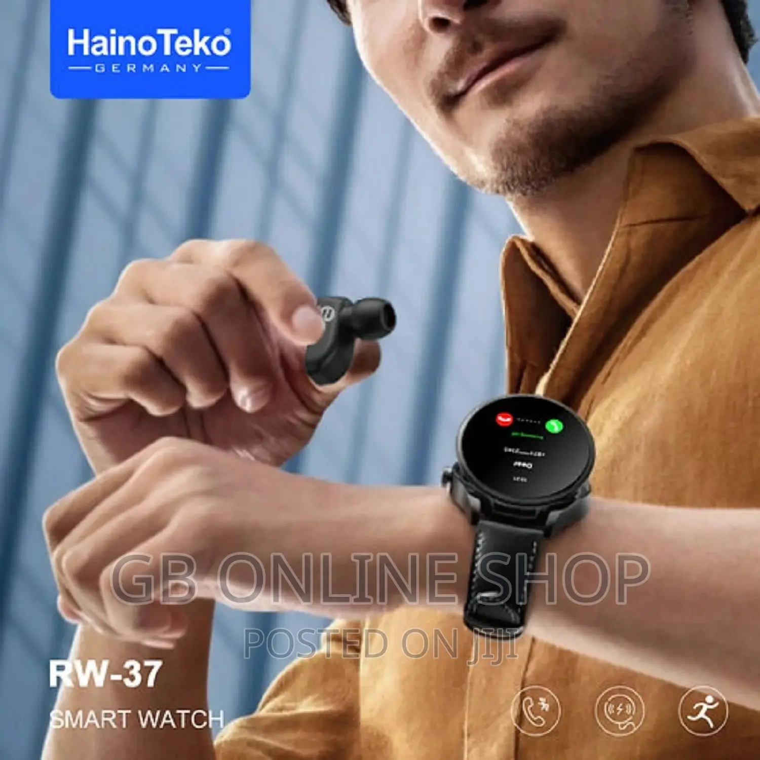 Haino Teko Germany RW-37 Smart Watch and Bluetooth Earbuds