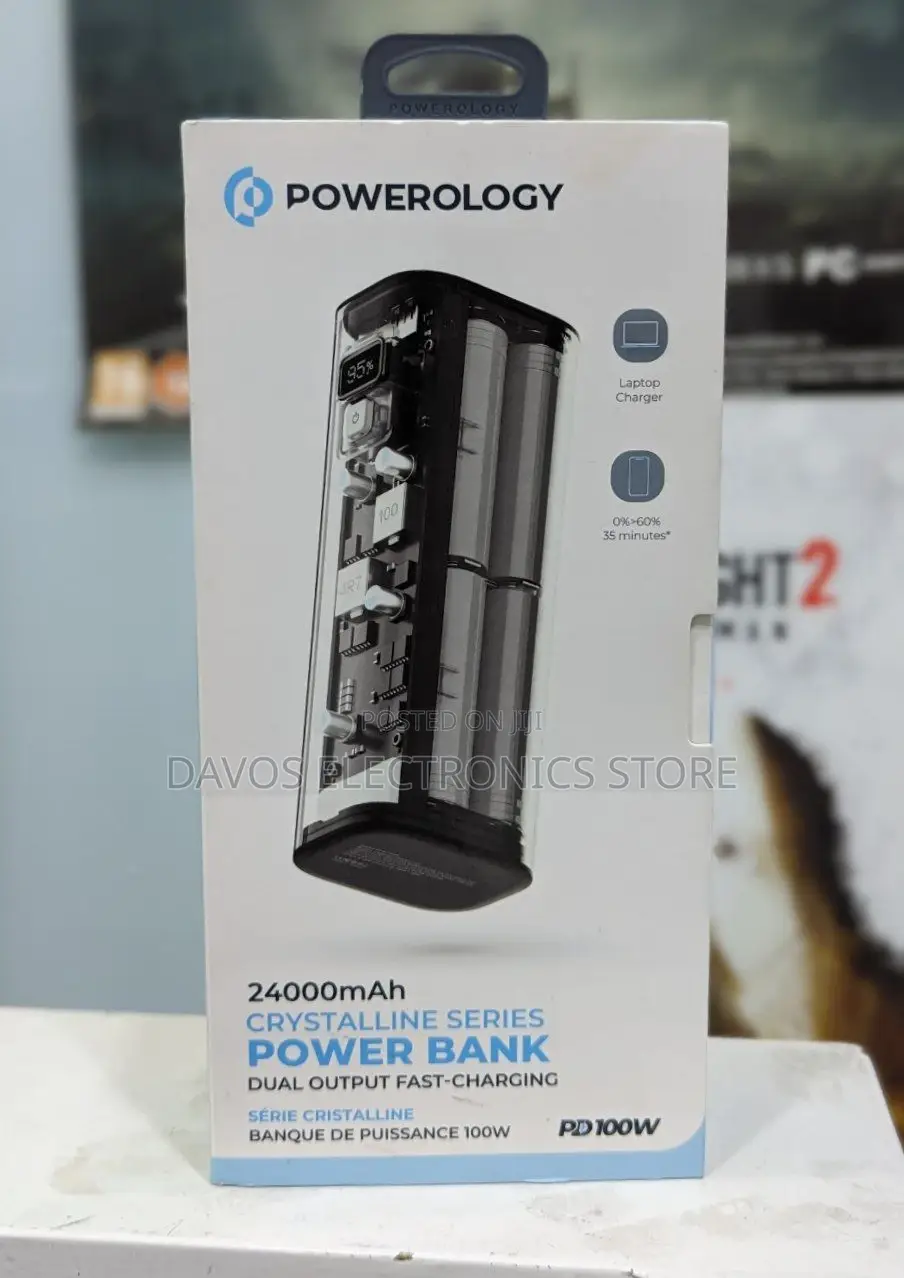 Powerology Laptop Power Bank 24000mah PD 100W