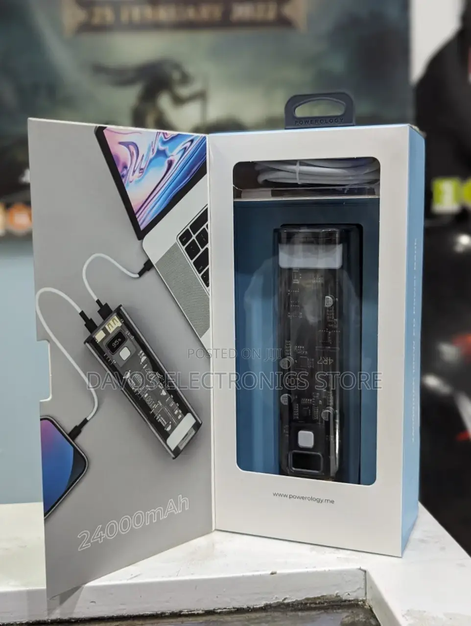 Powerology Laptop Power Bank 24000mah PD 100W