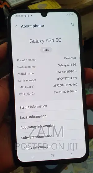 New Samsung Galaxy A34 5G 128 GB Black