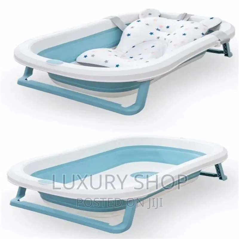 1baby Bath Tub, Foldable Bathtub With Support Cushion