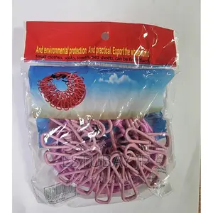 Elastic Laundry Rope With 12 Clothespins