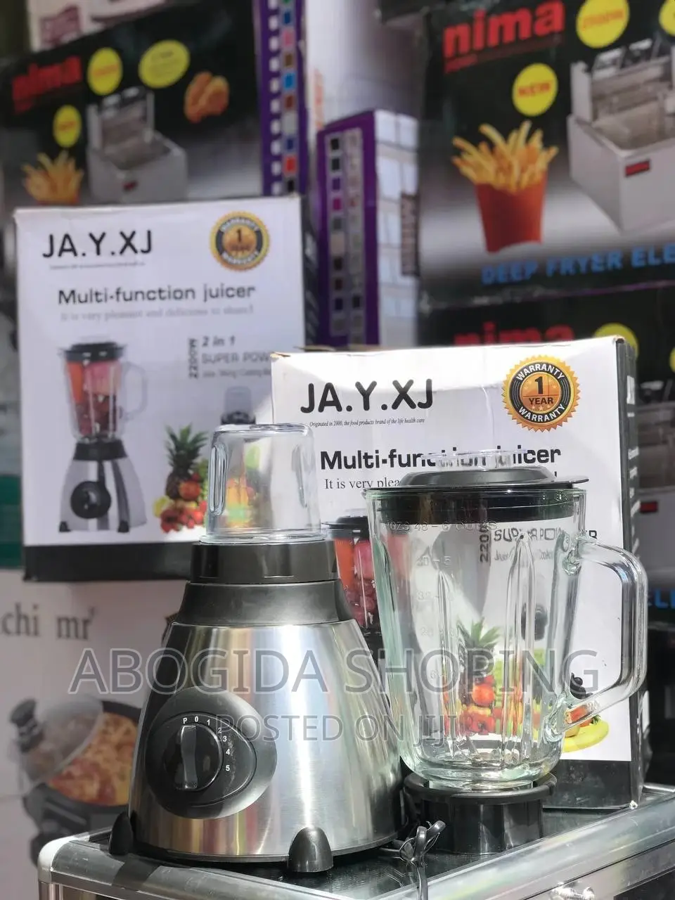 JA.Y.XJ 2400ዋት 2በ1 ብርጭቆ ጁሰር 1.6L Glass Jar