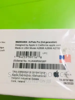 Airpod Pro 2 Orginal Brand New Apple Airpod Pro አፕል ኤርፖድ ፕሮ