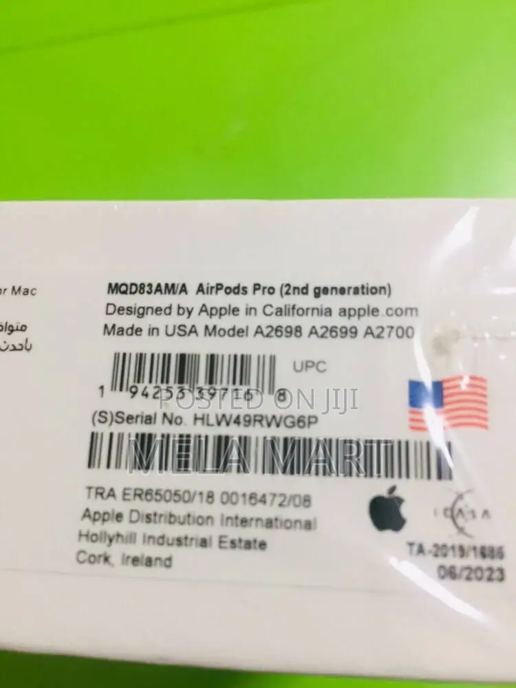 Airpod Pro 2 Orginal Brand New Apple Airpod Pro አፕል ኤርፖድ ፕሮ