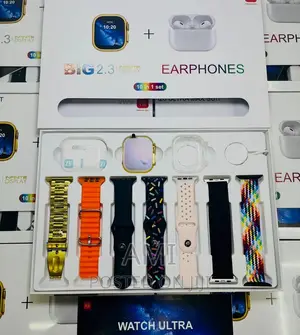 I20ultra Max Smart Watch+7straps+Earbud+Watchcase All in Box