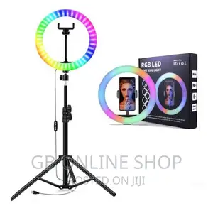 RGB LED Soft Ring Light + Phone Holder Stand