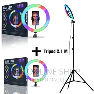 RGB LED Soft Ring Light + Phone Holder Stand