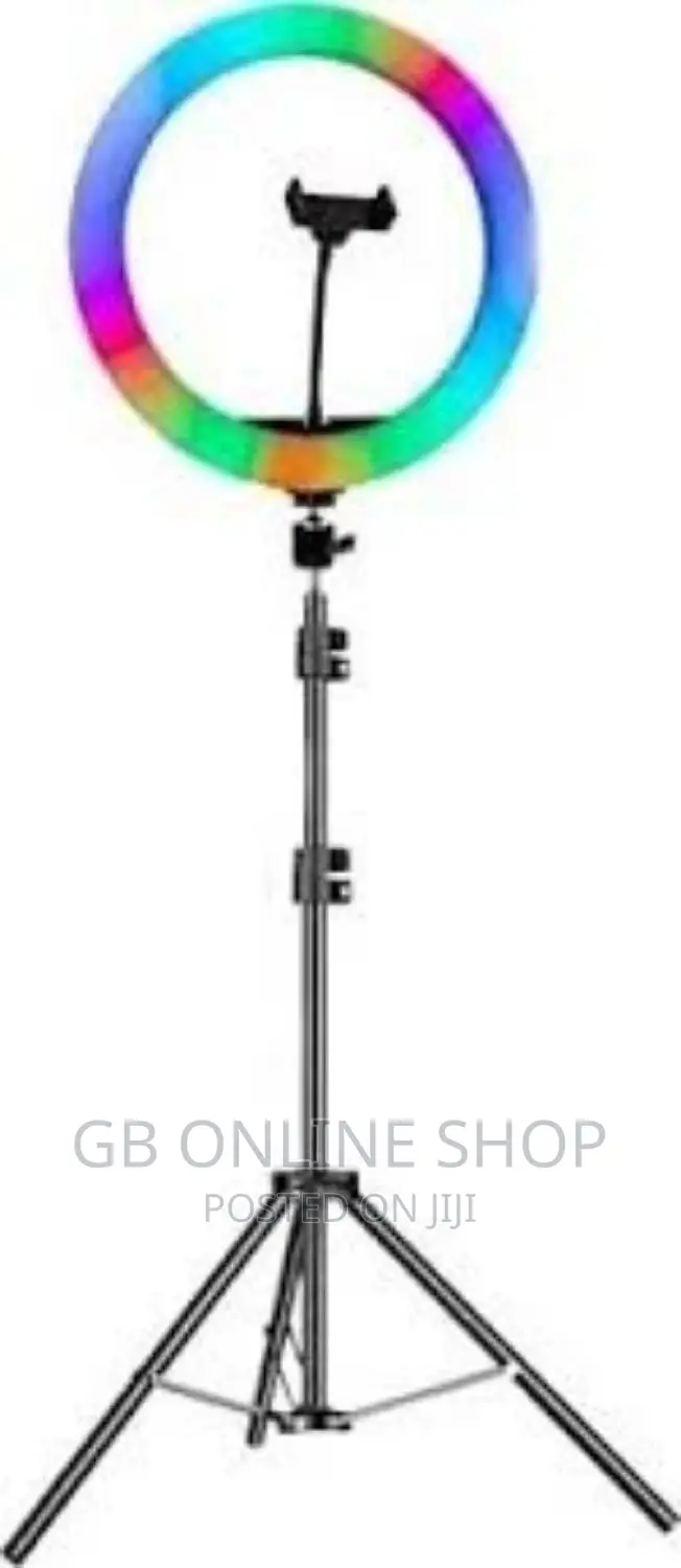 RGB LED Soft Ring Light + Phone Holder Stand