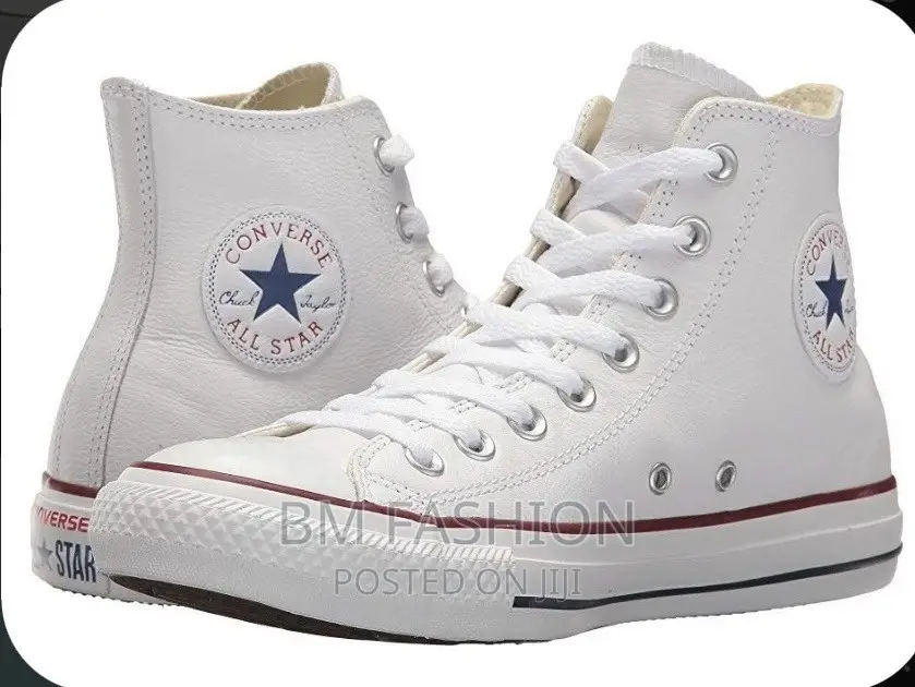All Star Converse White Leather Boots