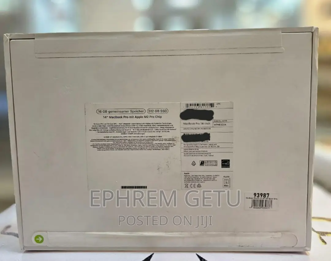 New Laptop Apple MacBook Pro 2022 M2 16GB Apple M2 SSD 512GB