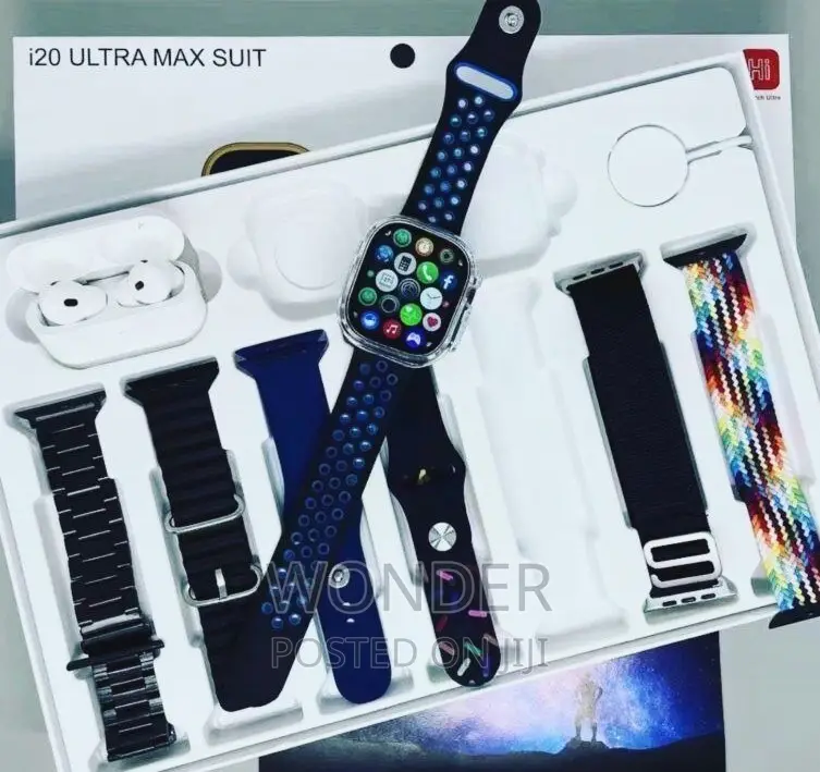 I20ultra Maxsmart Watch+7straps+Earbuds+Watchcase All In Box