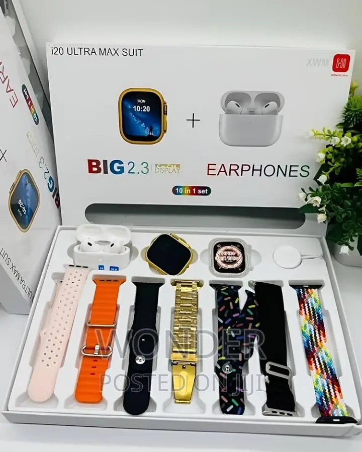 I20ultra Maxsmart Watch+7straps+Earbuds+Watchcase All In Box