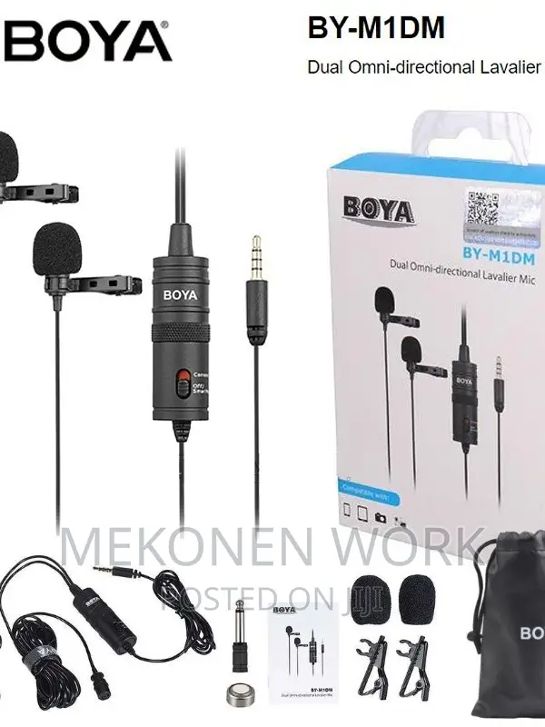 Boya Universal Microphone (DOUBLE MIC) in Bole Audio & Music