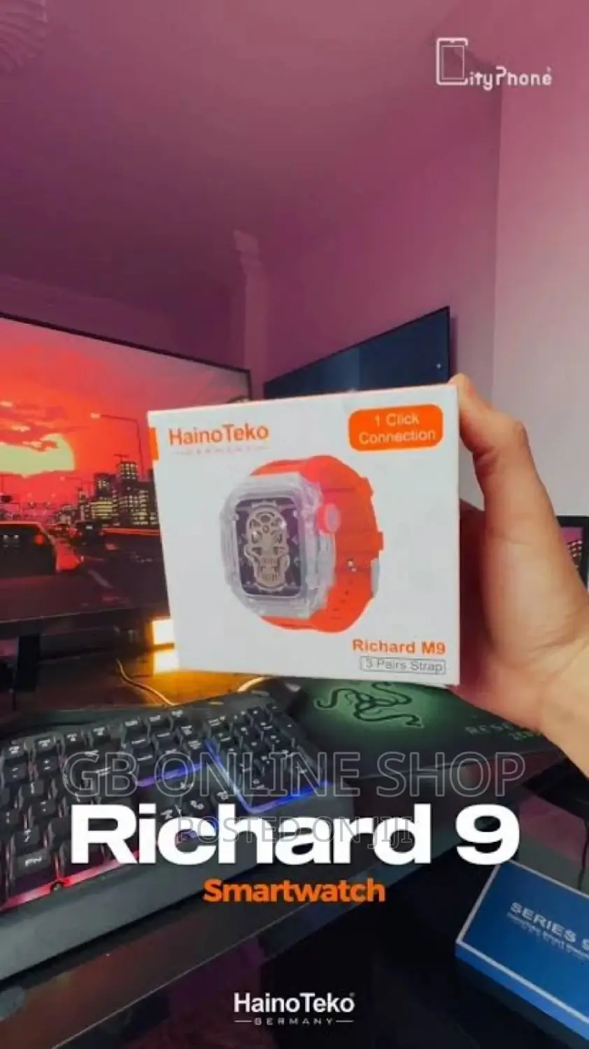 Haino Teko Germany Richard M9 Smart Watch With 3 Straps