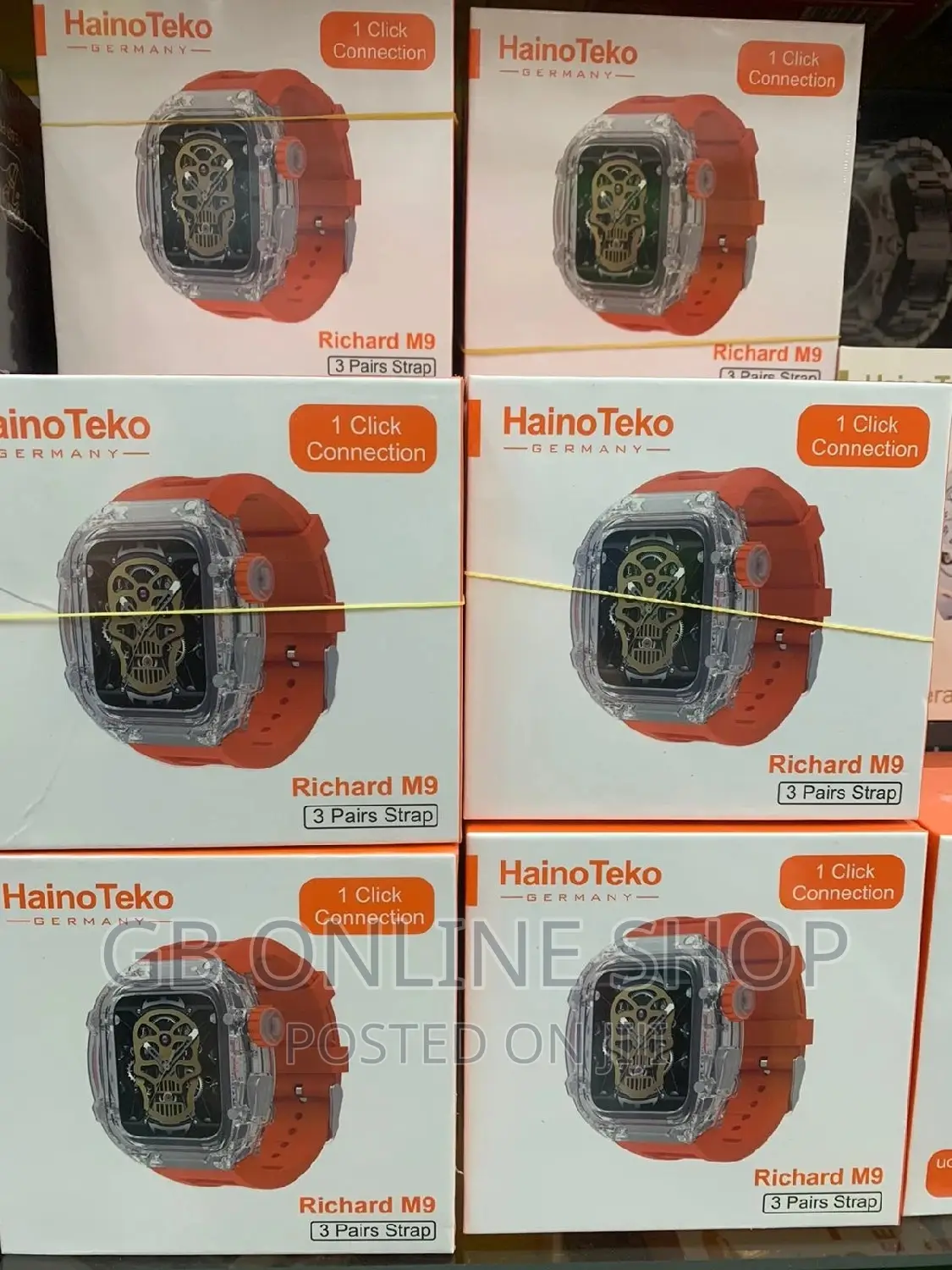 Haino Teko Germany Richard M9 Smart Watch With 3 Straps