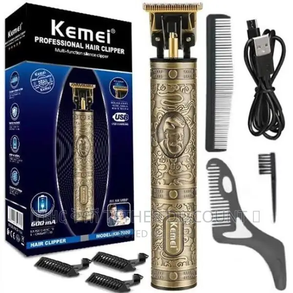 Kemei Electric Trimmer Packed ኦርጂናል የጸጉር ቅርጽ ማውጫ ማሰተካክያ ማሽን