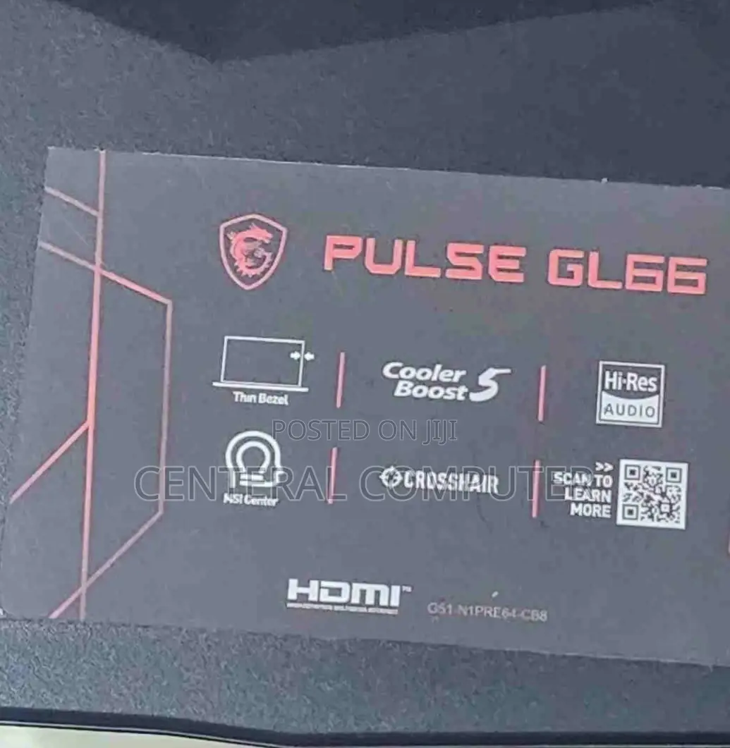 New Laptop MSI Pulse GL66 16GB Intel Core I7 SSD 512GB