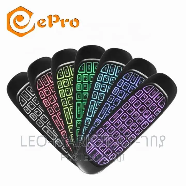 Portable Backlit Mini Wireless Remote Control and Keyboard