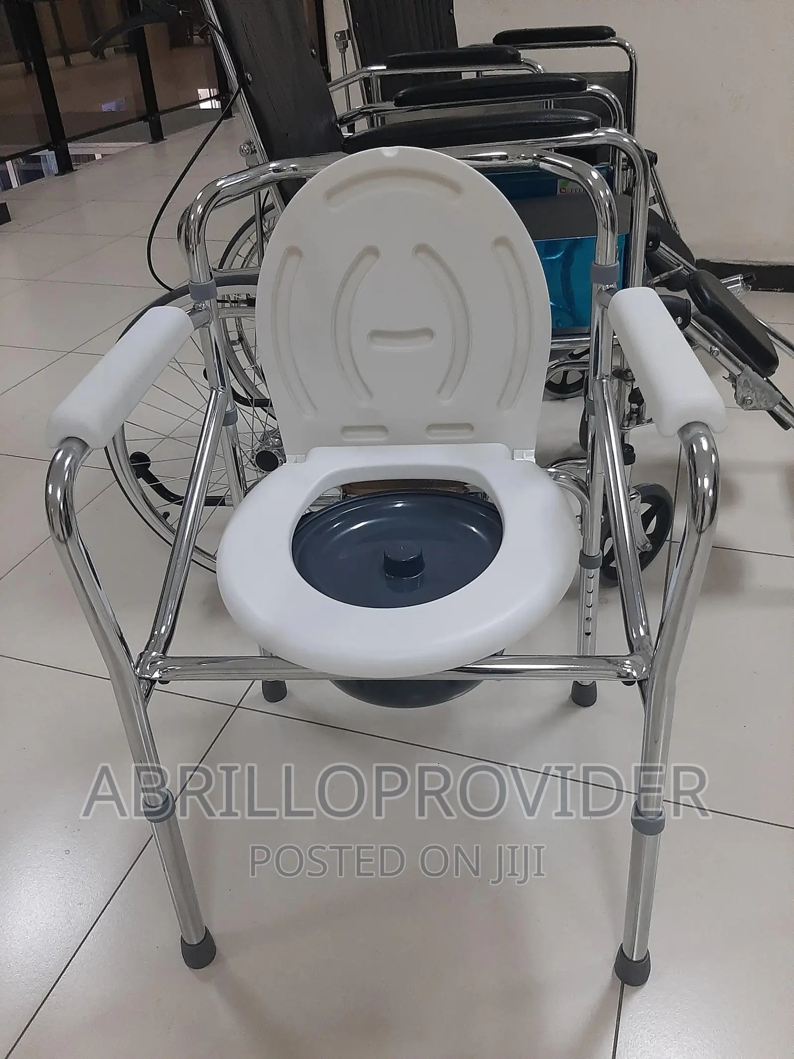 Drive Medical 11148-1 Folding Steel Bedside Commode Chair, P