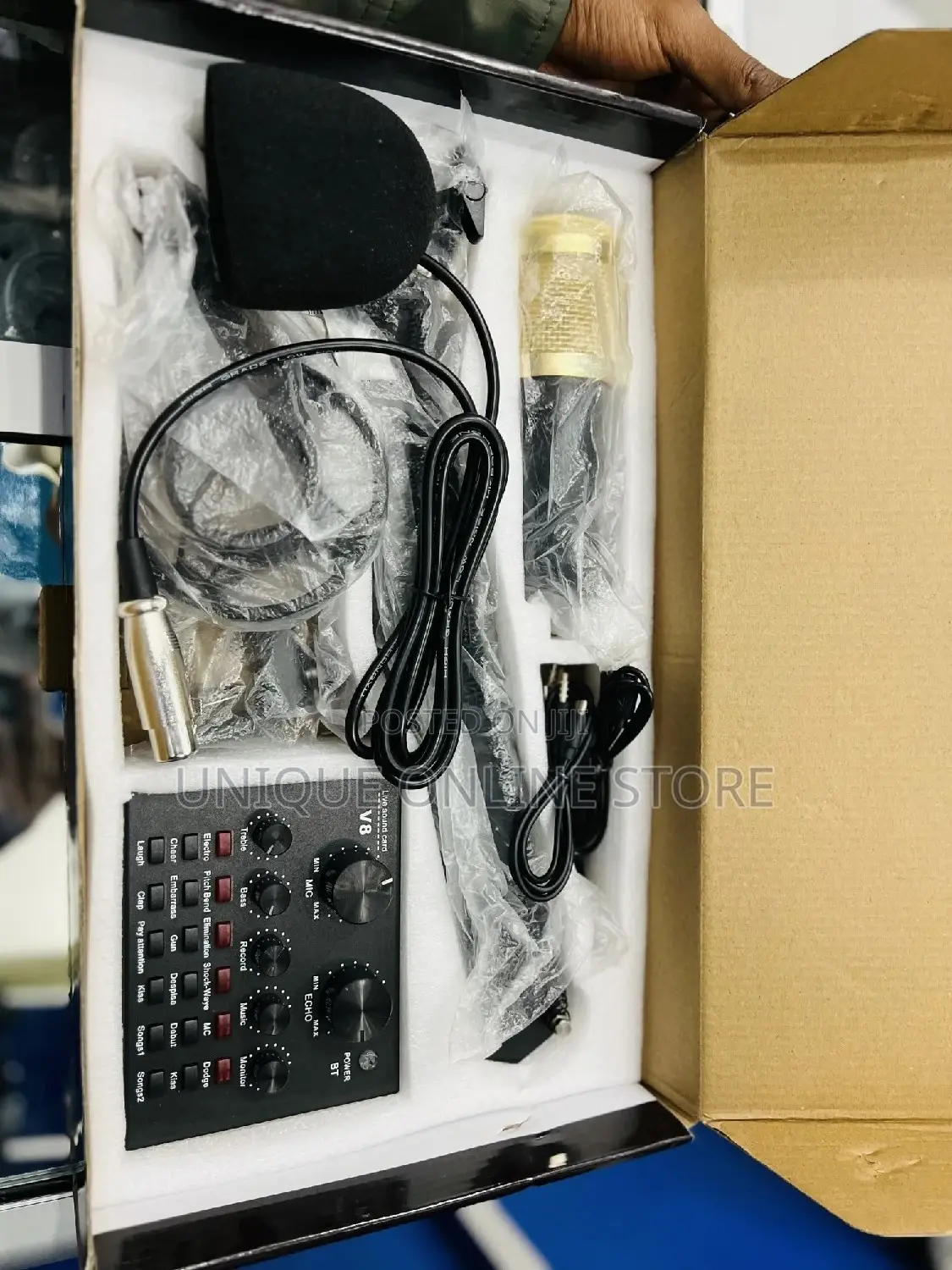 Professional Condenser Microphone With Sound Card