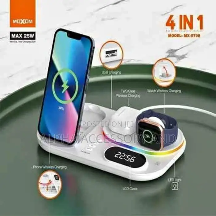 MOXOM 4 in 1 Multifunctional Wireless Charging Station