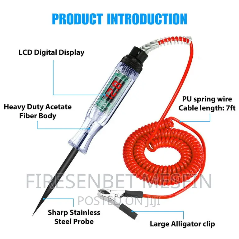 Digital LED Automotive Circuit Tester, DC 6v-32v Test Light