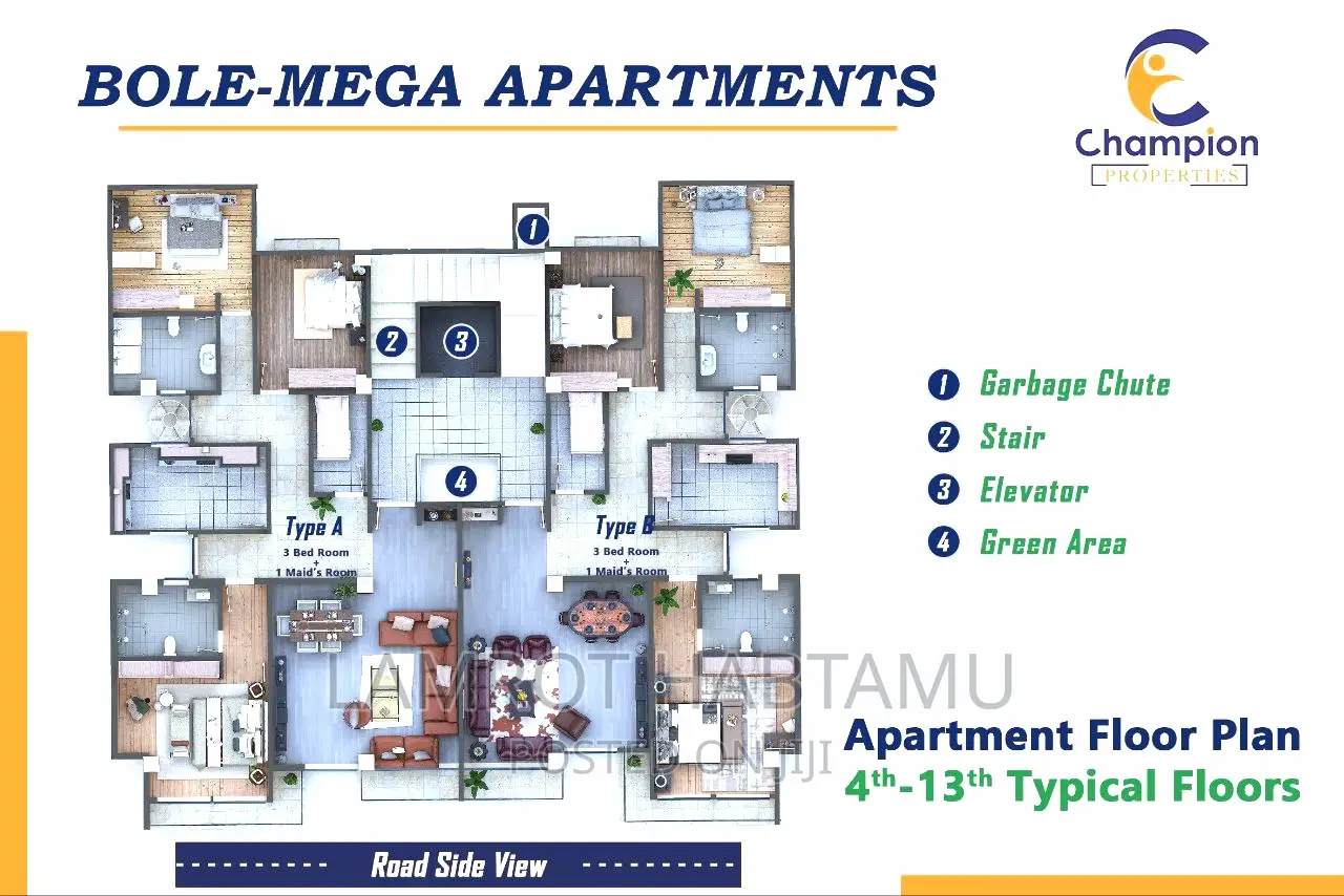 3bdrm Apartment At Bole Mega For Sale