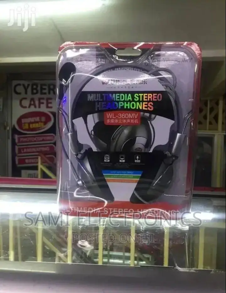 Headphone With Mic ለኢንተርኔት ቤቶች የሚሆን ባለማይክ ሄድፎን Wired Headset